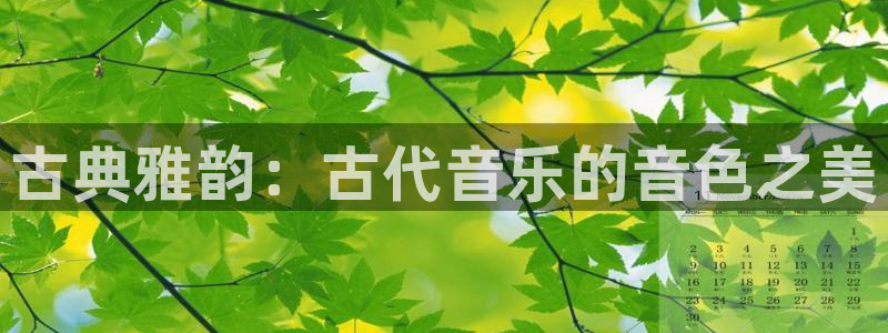 凯发k8网页登录：古典雅韵：古代音乐的音色之美